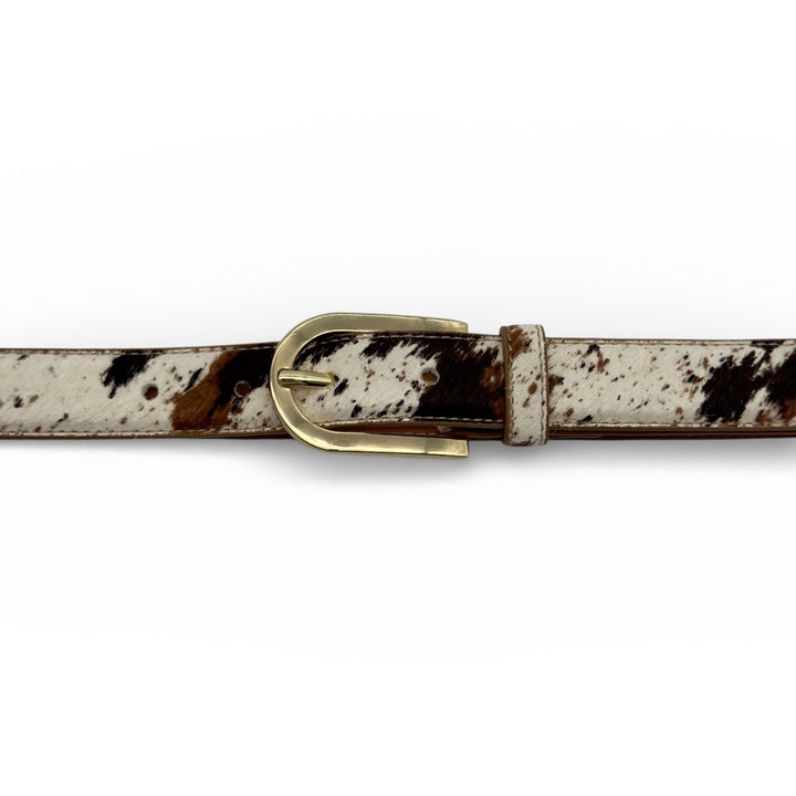 Ceinture en fausse fourrure Utah - Texturée à boucle dorée