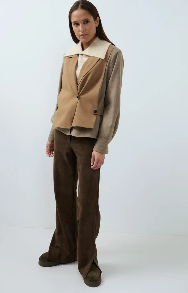Blazer bimatière coupe ample - Structuré au style contemporain
