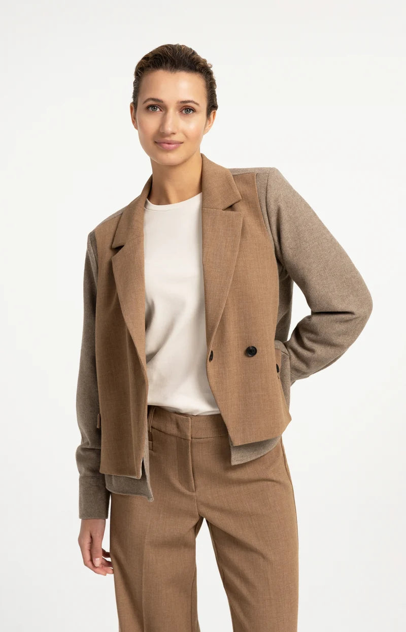 Blazer bimatière coupe ample - Structuré au style contemporain