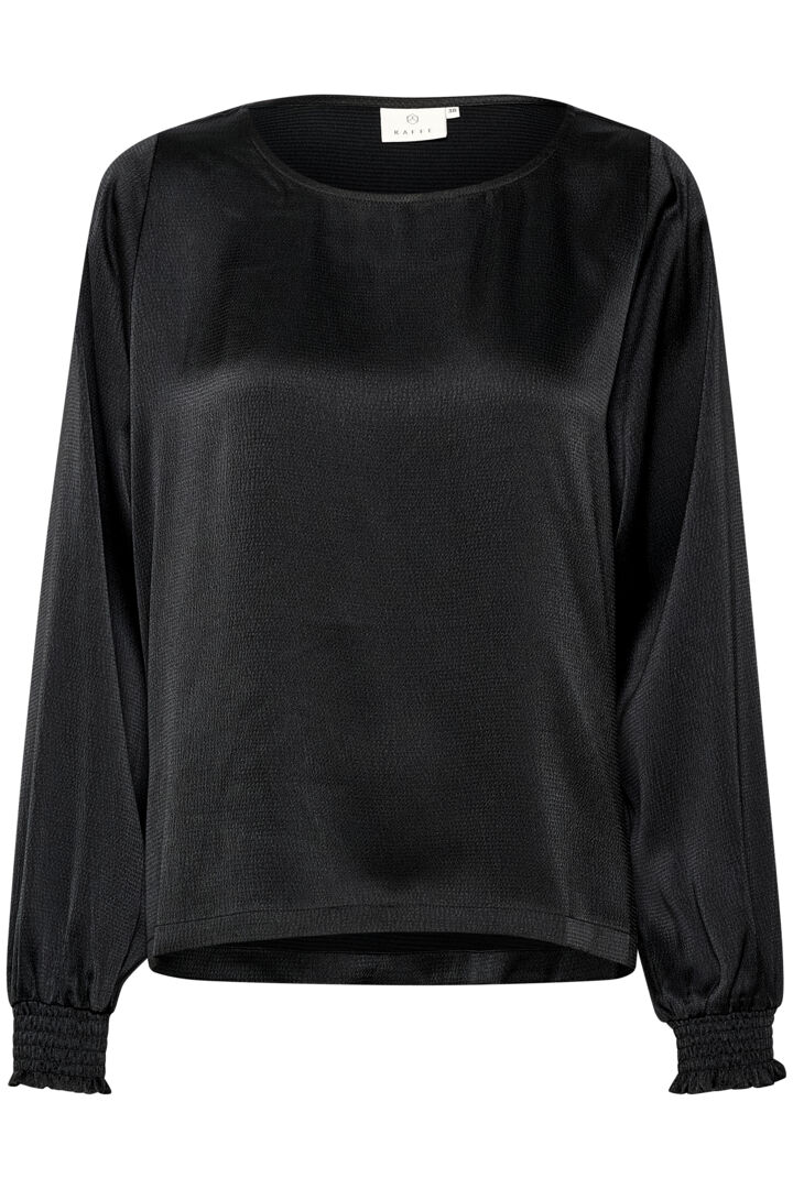 Blouse fini satiné col rond