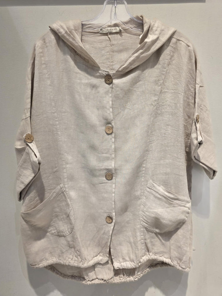 Chemise à capuchon Sunlit – Lin léger et coupe décontractée