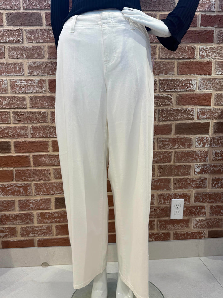 Pantalon ample à  jambe large blanc Weekender - Taille mi-haute