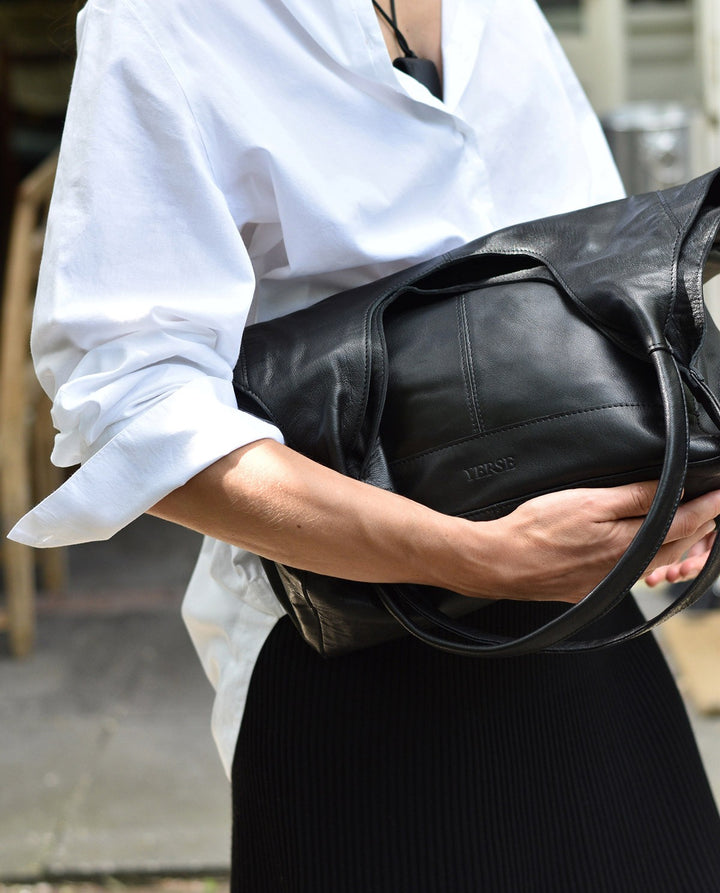 Sac en cuir avec fermeture