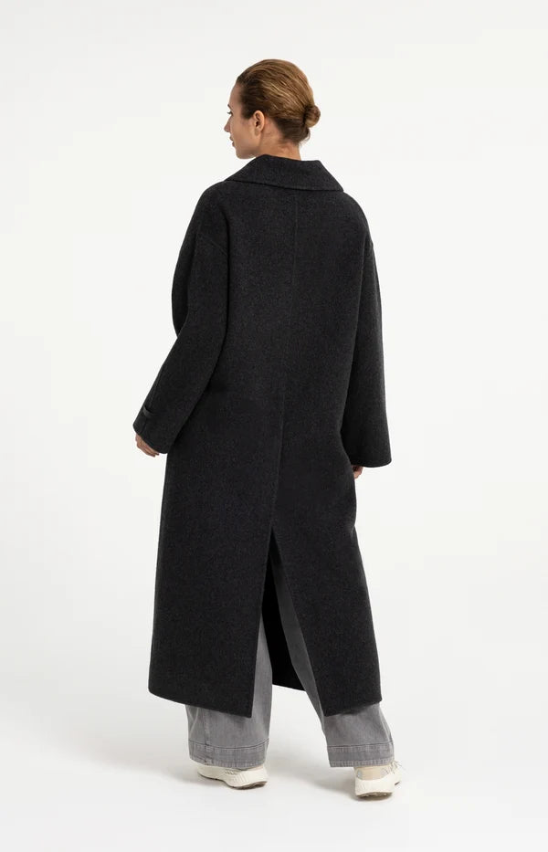 Manteau long oversize en mélange de laine - Long et structuré