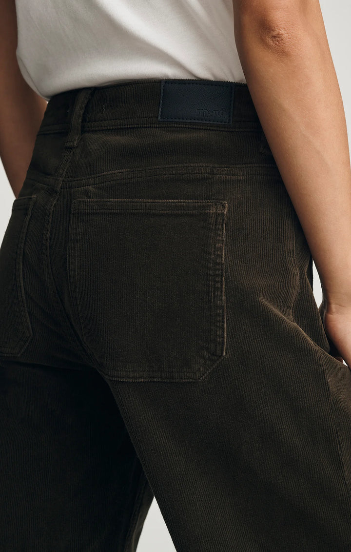 Pantalon à coupe évasée de velours côtelé