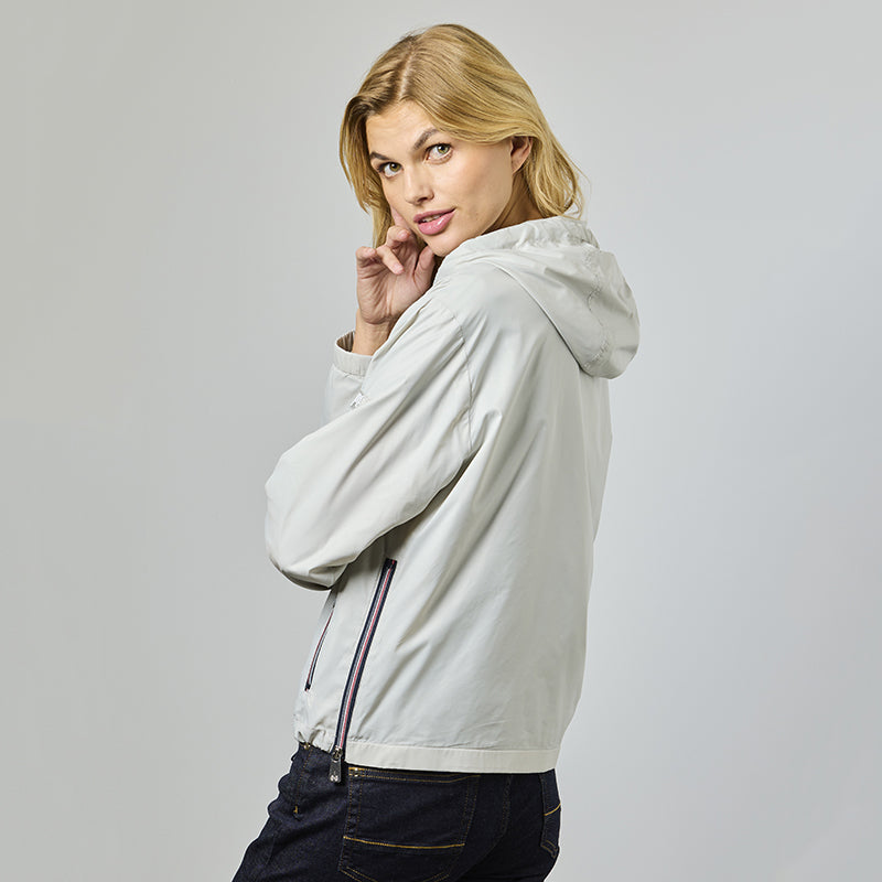 Imperméable à détails contrastés - Fermeture éclair à double sens