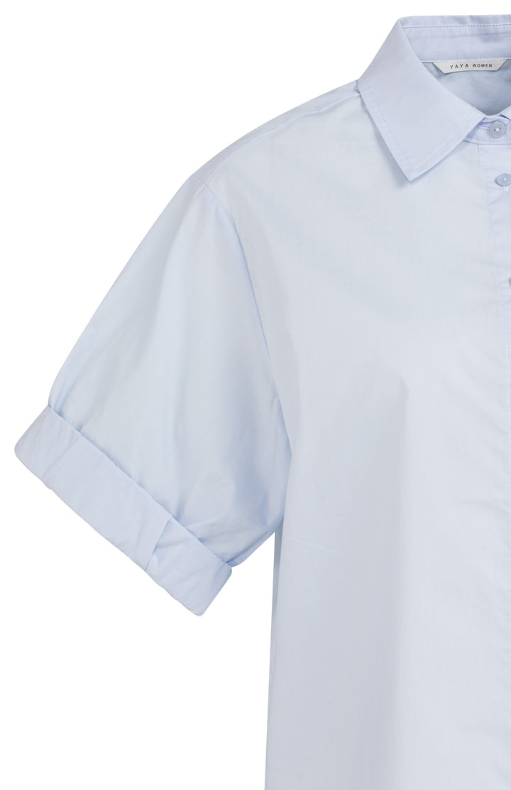 Blouse aérienne en coton - Manches courtes à revers