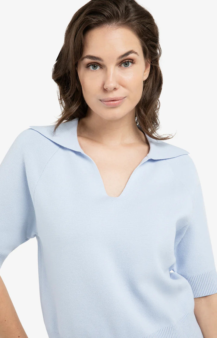 Pull en maille à manches courtes - Mélange de viscose