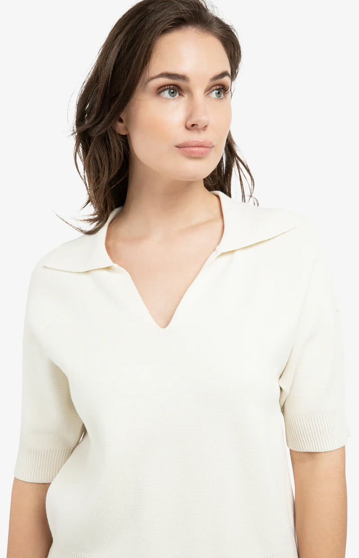 Pull en maille à manches courtes - Mélange de viscose