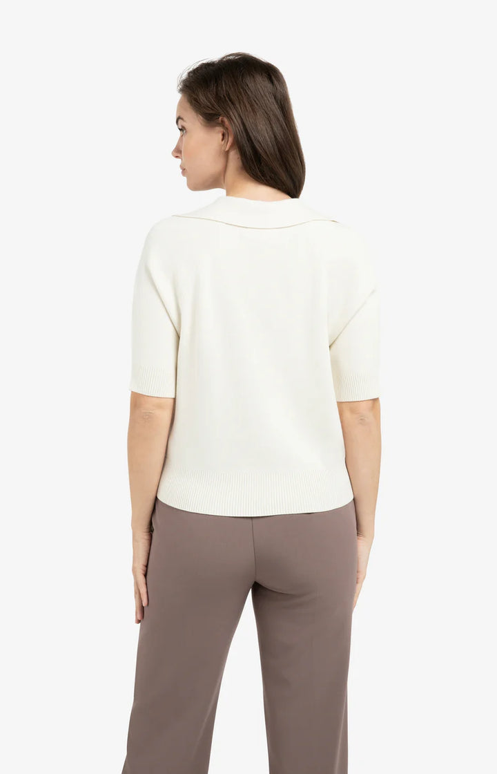 Pull en maille à manches courtes - Mélange de viscose