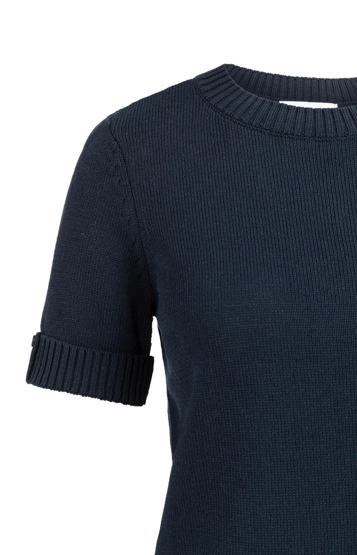 Pull en maille fine avec revers - Mélange naturel de coton et lin