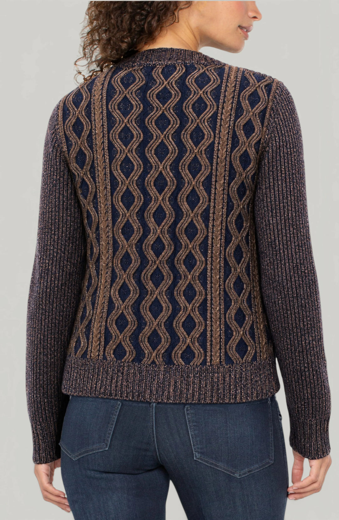 Chandail texturée à motifs - Manches longues et touche de laine