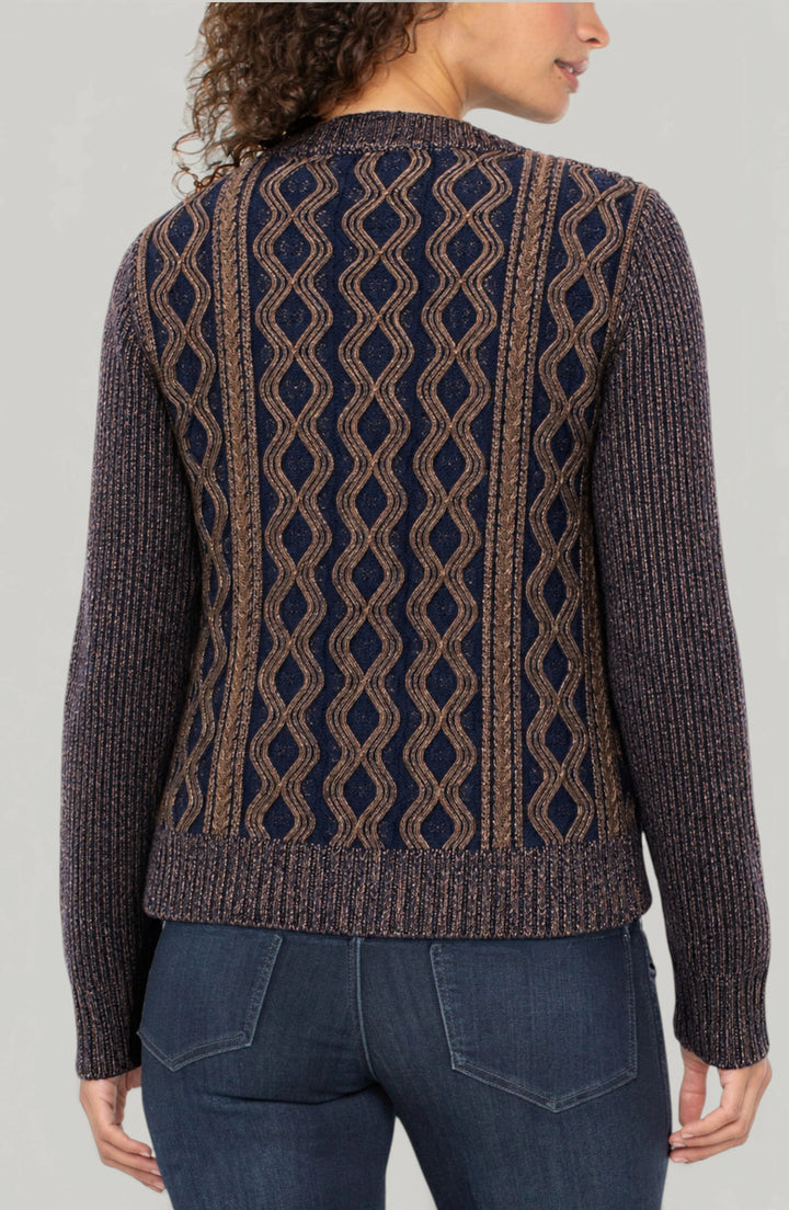 Chandail texturée à motifs - Manches longues et touche de laine