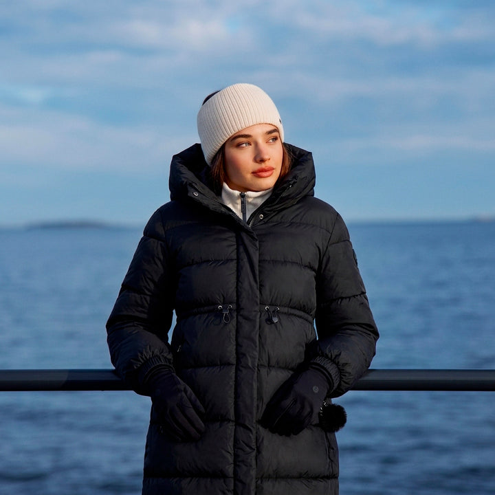 Manteau matelassé long Aittovaara - À taille ajustable