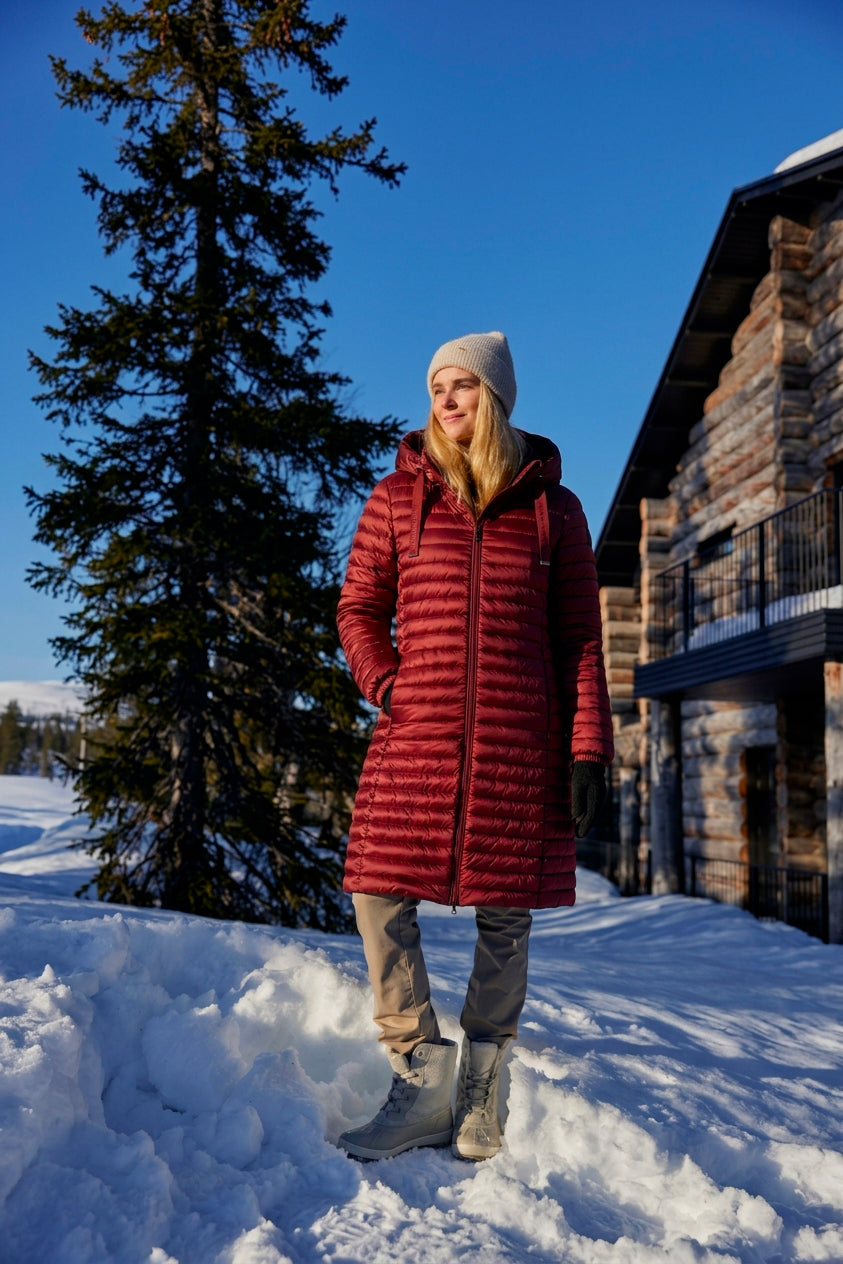 Manteau matelassé fin Hietois - Longue ultra-légère