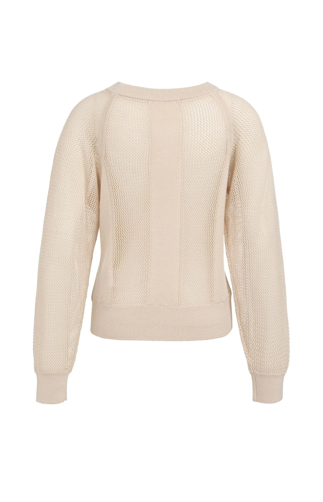 Haut en maille ajourée fine - Avec manches raglan et fini semi-transparent