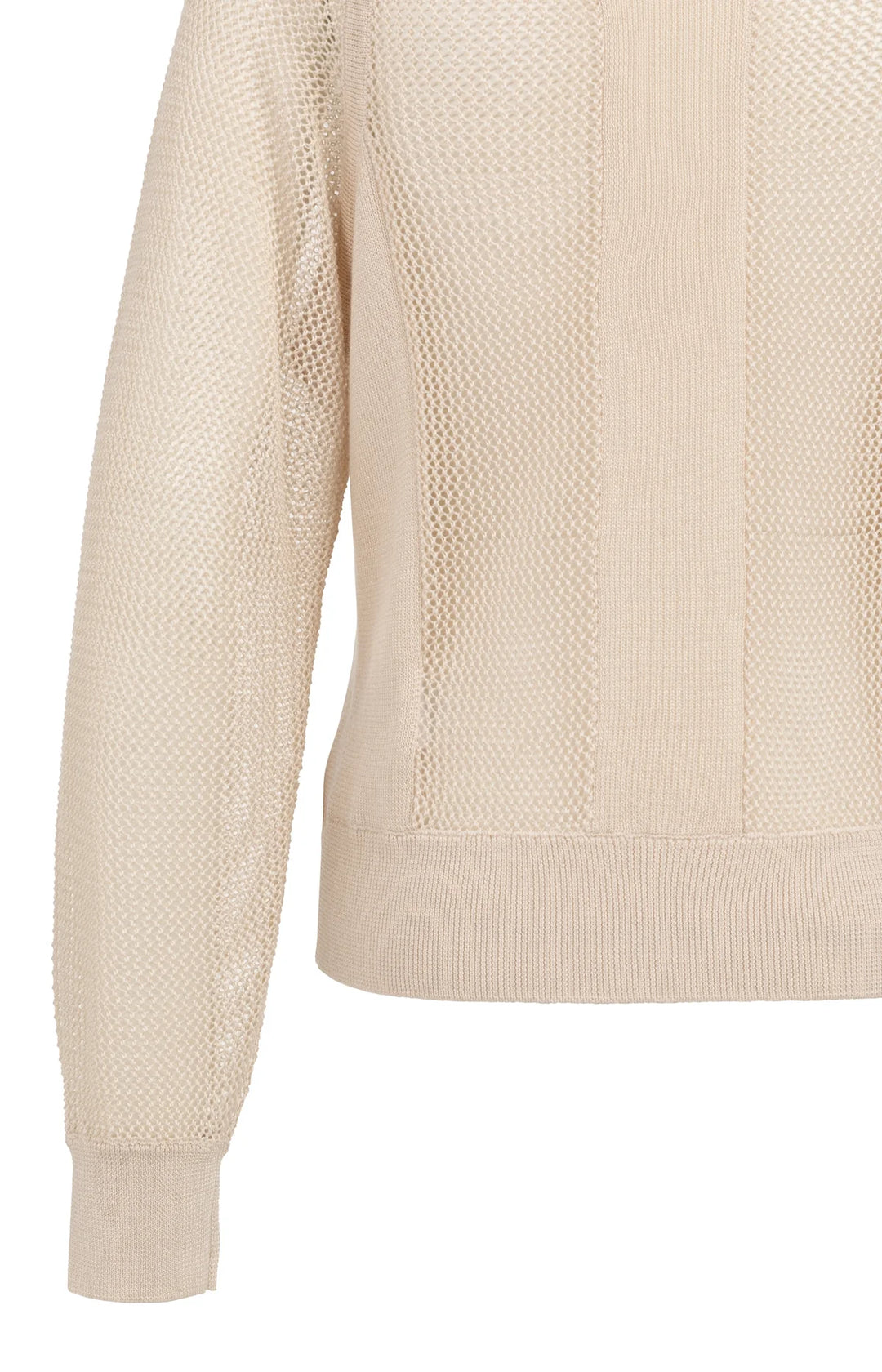 Haut en maille ajourée fine - Avec manches raglan et fini semi-transparent