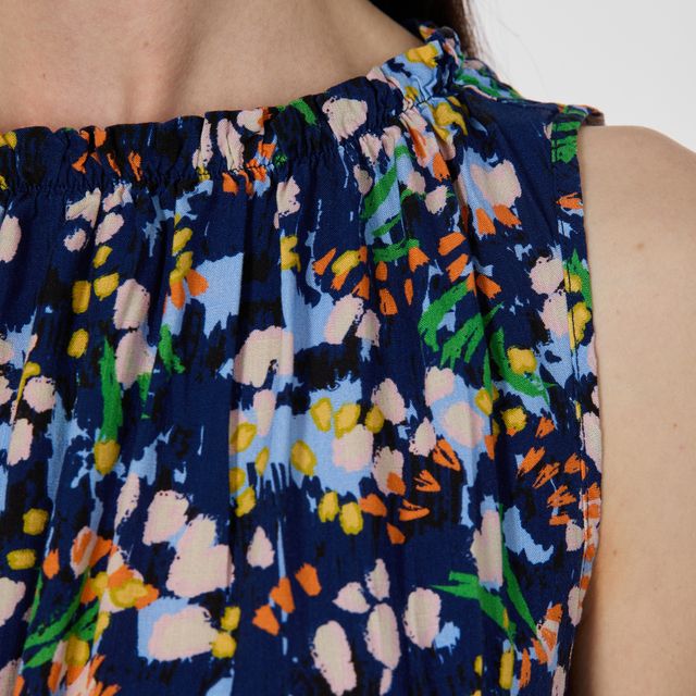 Robe imprimée Isalie - Coupe ajustée à la taille 100% viscose