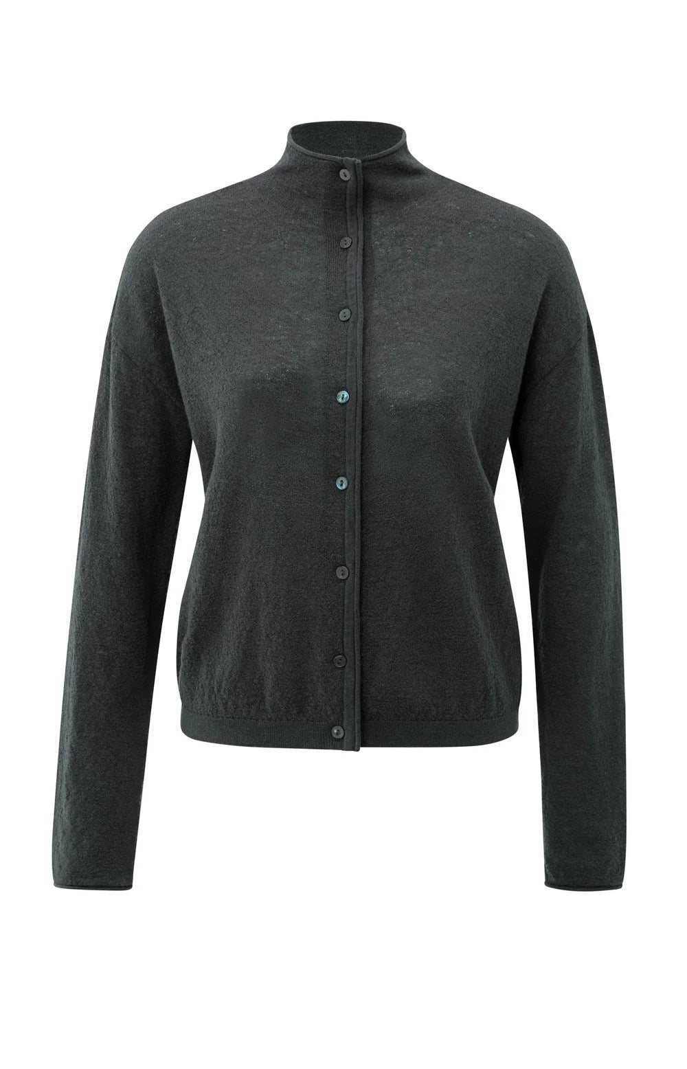 Cardigan boutonné à col montant