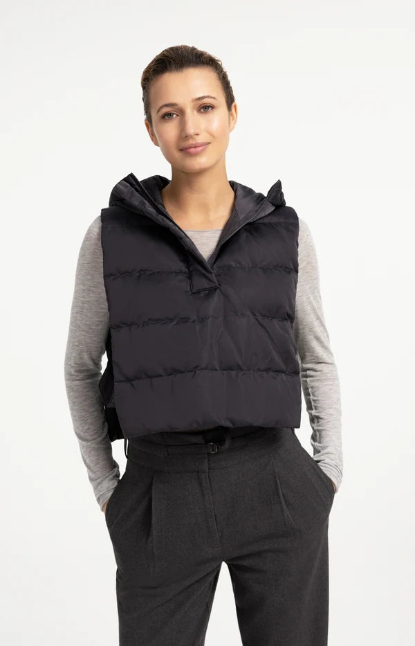 Plastron matelassé à capuche en nylon - Pour superposition
