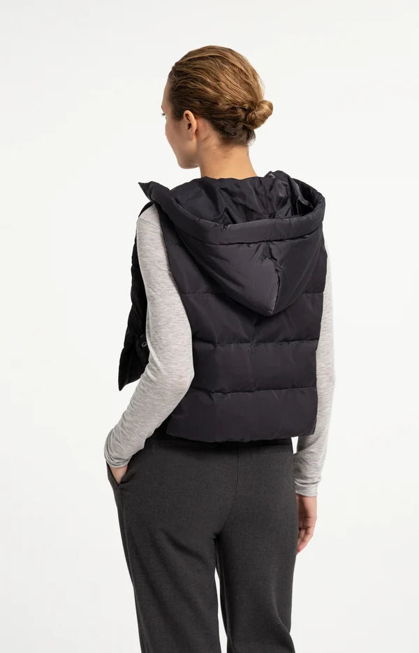 Plastron matelassé à capuche en nylon - Pour superposition