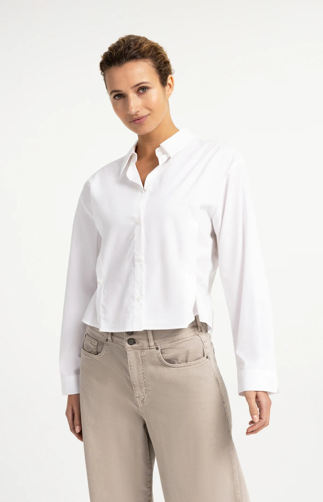 Blouse avec détail de boutons - Coupe étroite ajustée