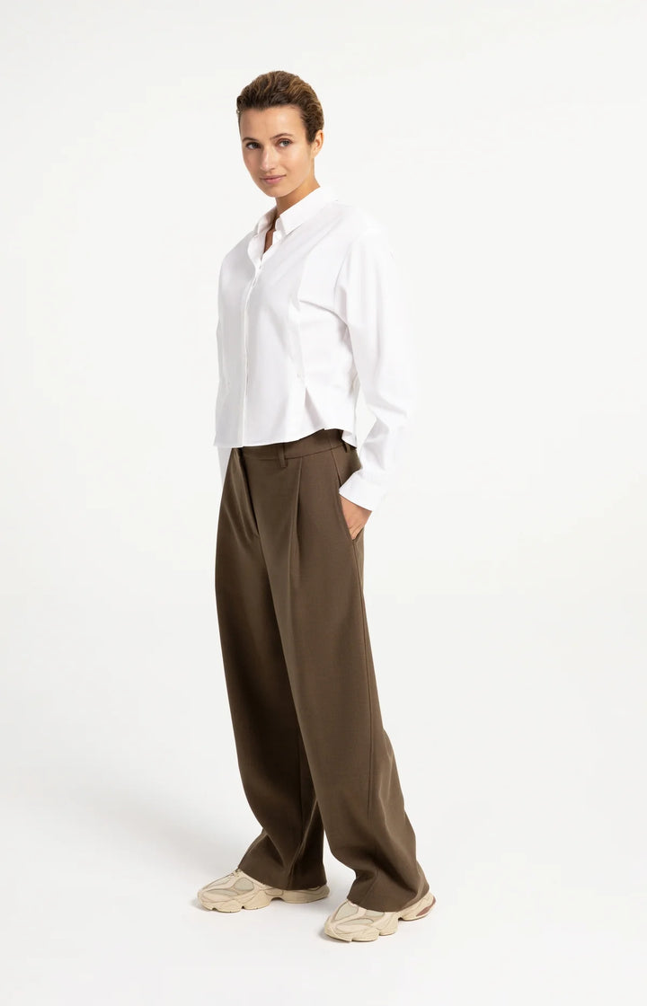 Blouse avec détail de boutons - Coupe étroite ajustée