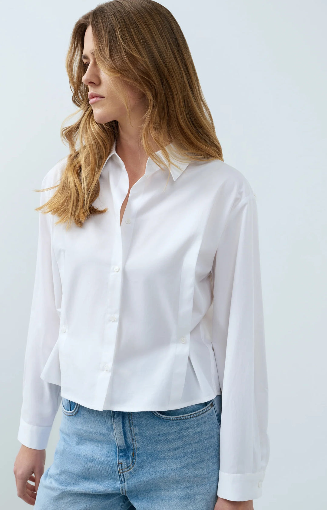 Blouse avec détail de boutons - Coupe étroite ajustée