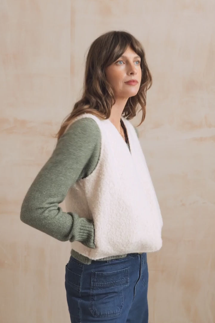 Veste sans manches réversible Pavilion - En maille bouclée et coton biologique