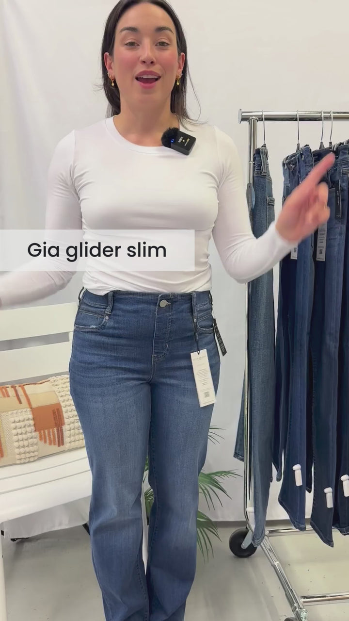 Gia Glider Slim Straight Leg Jeans