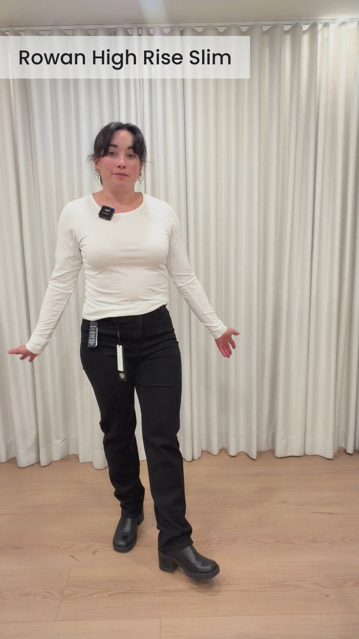 Jeans droit à taille confort Rowan - Avec ceinture élastique invisible