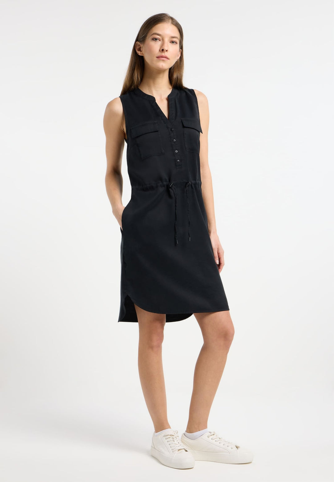 Robe courte fluide Roissin - Écoresponsable et à taille coulissante