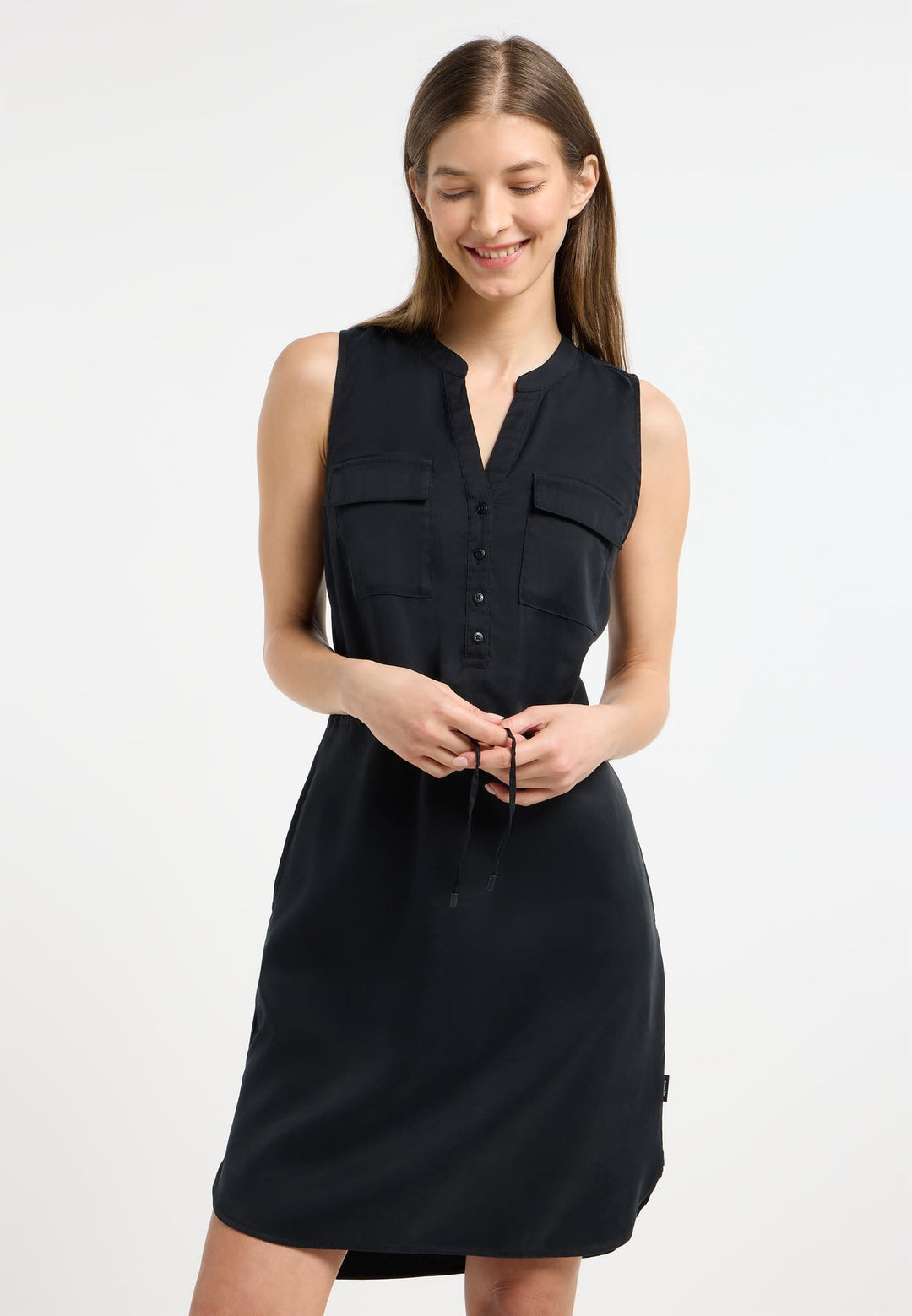 Robe courte fluide Roissin - Écoresponsable et à taille coulissante