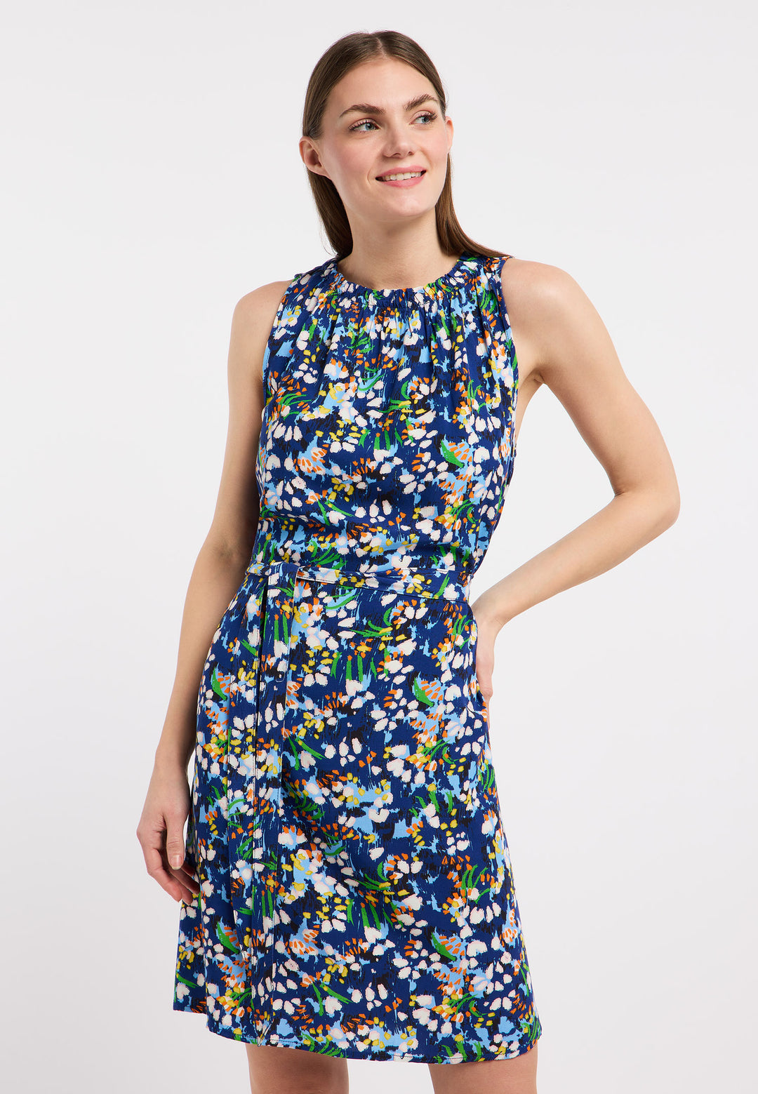 Robe imprimée Isalie - Coupe ajustée à la taille 100% viscose