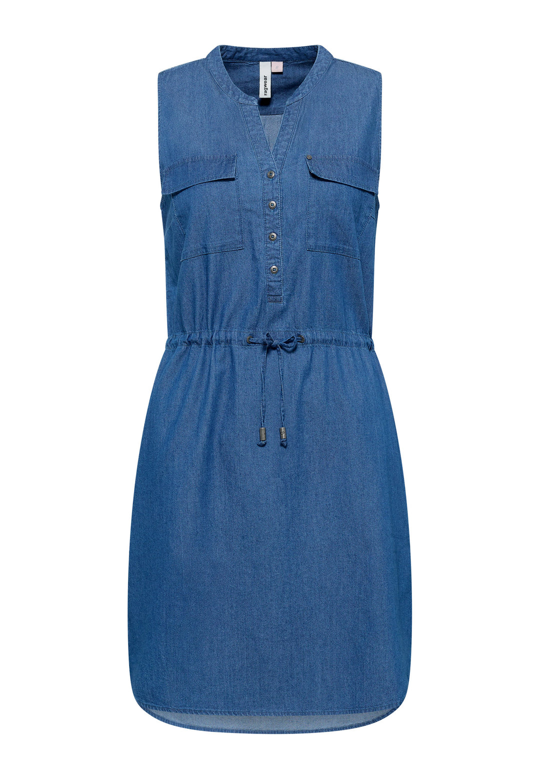 Robe sans manche en denim Roissin - Décontractée à cordon de serrage