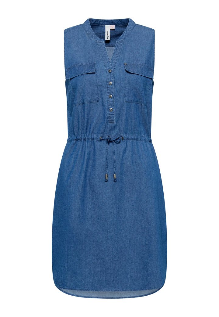 Robe sans manche en denim Roissin - Décontractée à cordon de serrage