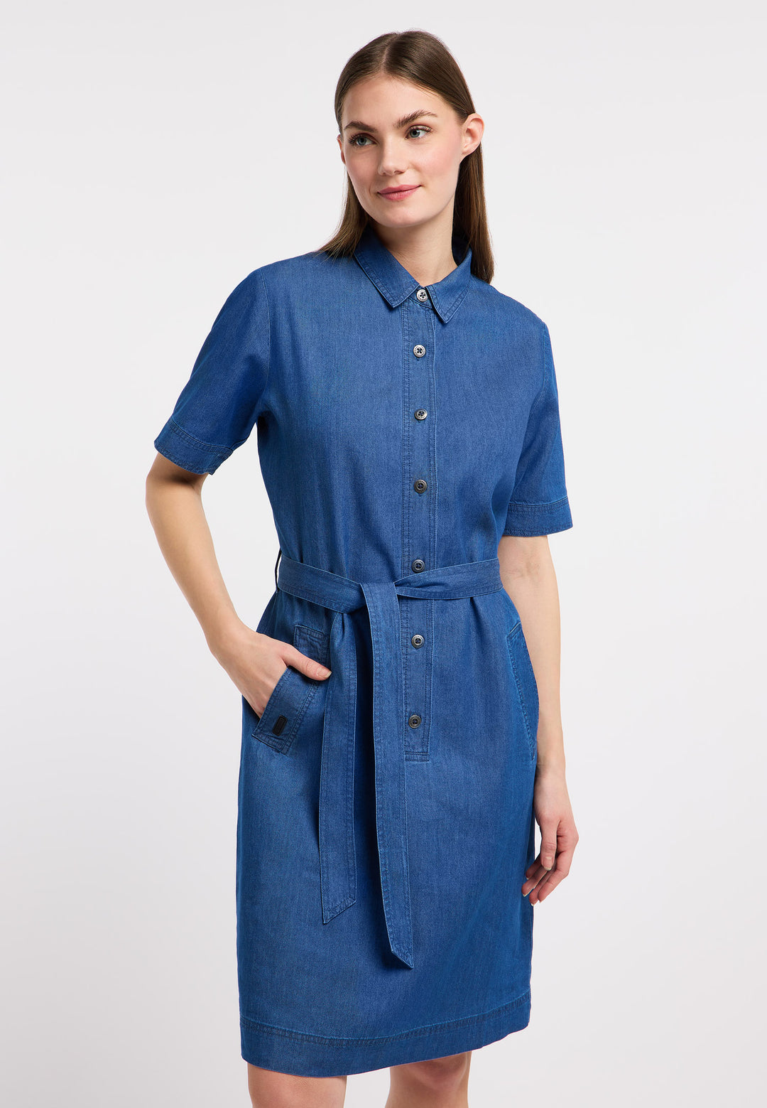 Robe chemise en denim Rozyna - Coton et viscose