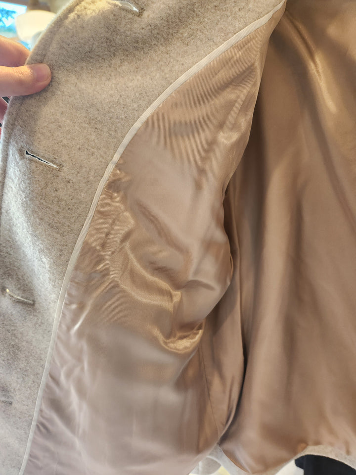 Manteau en laine recyclée à col détachable Sylvia
