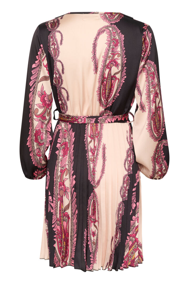 Robe fini satin avec motifs abstraits