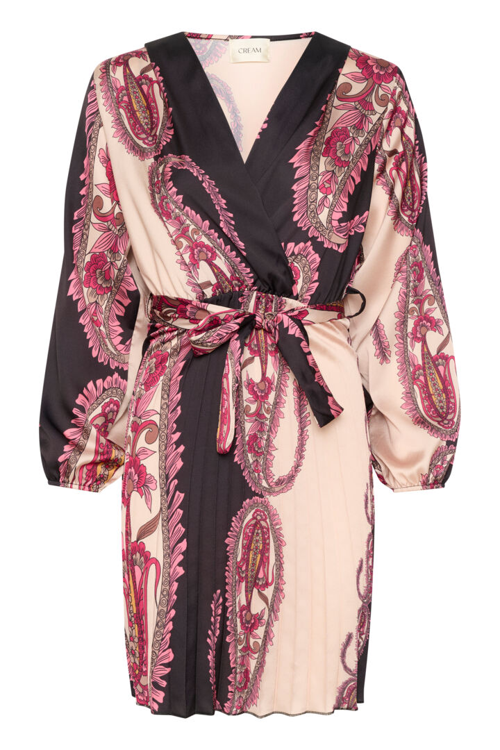 Robe fini satin avec motifs abstraits