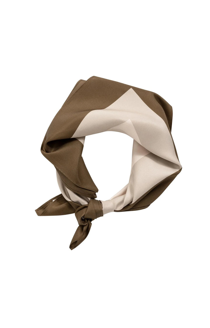 Foulard carré en satin twill avec imprimé bordure - Style élégant et contemporain
