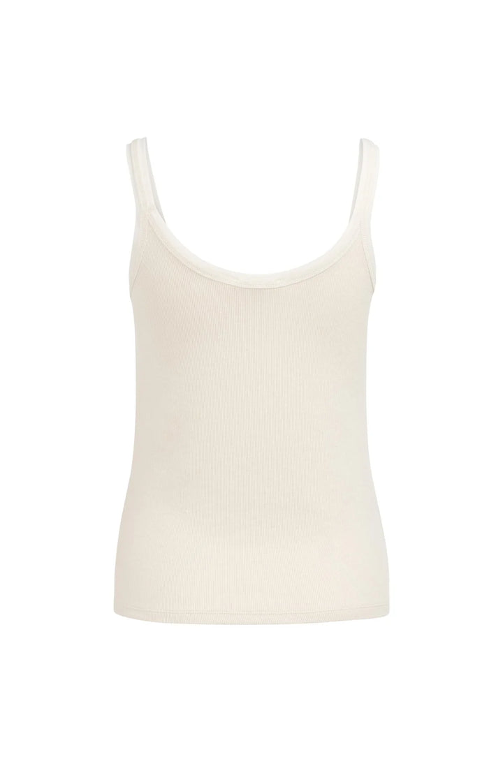 Haut sans manches - Avec bordures en maille filet transparente et coupe ajustée
