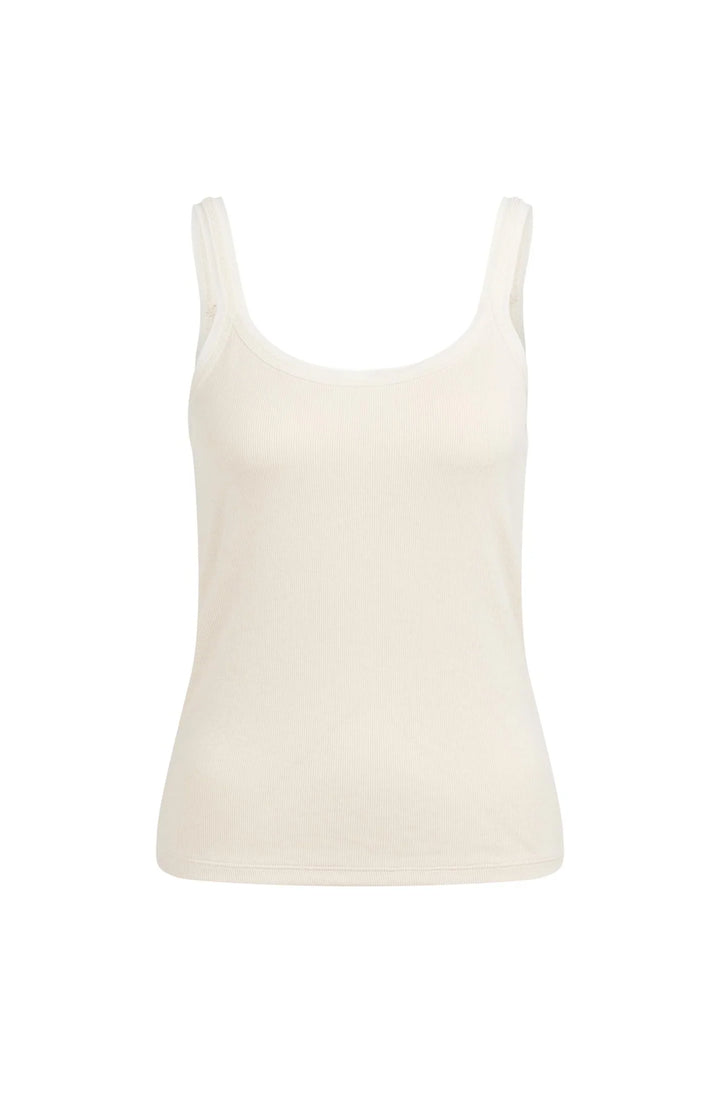 Haut sans manches - Avec bordures en maille filet transparente et coupe ajustée