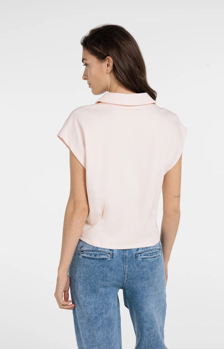 Jersey blouse with bust darts