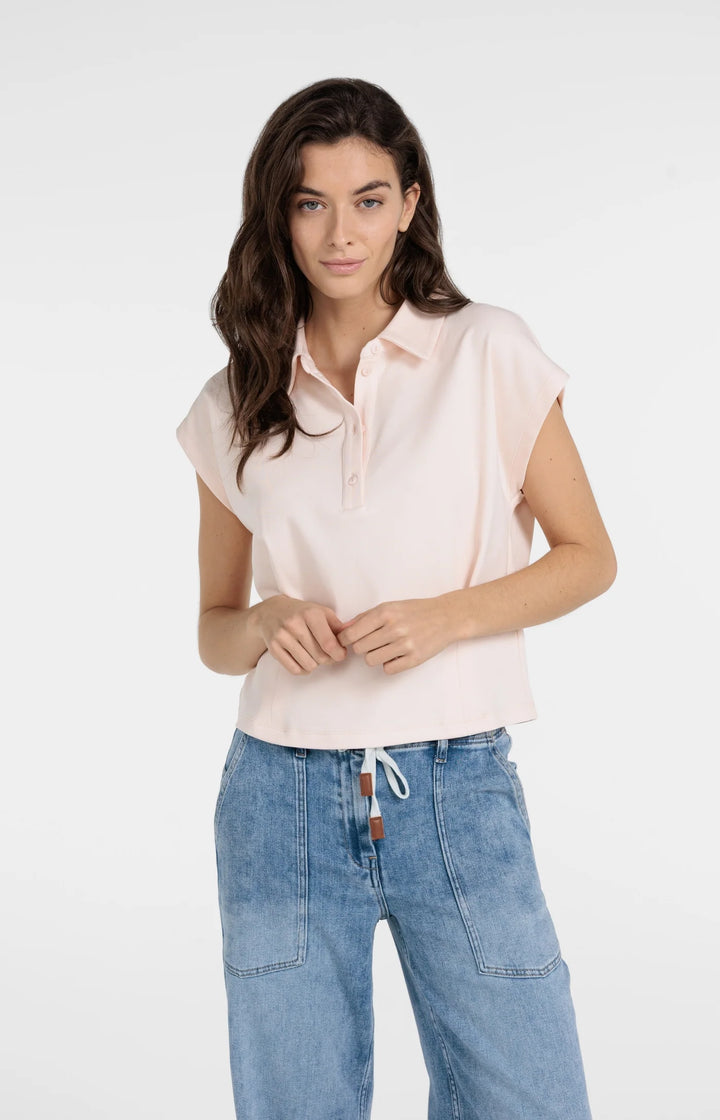 Jersey blouse with bust darts