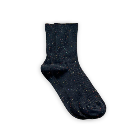 Chaussettes en maille fine avec motif confetti multicolore