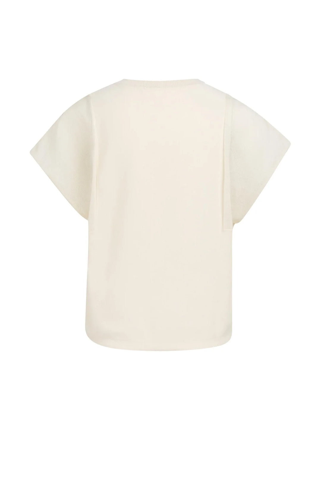 Haut à tricot fin - Avec manches courtes transparentes et col rond
