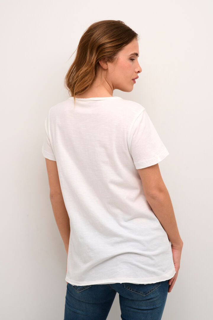 T-Shirt blanc imprimé fleurs