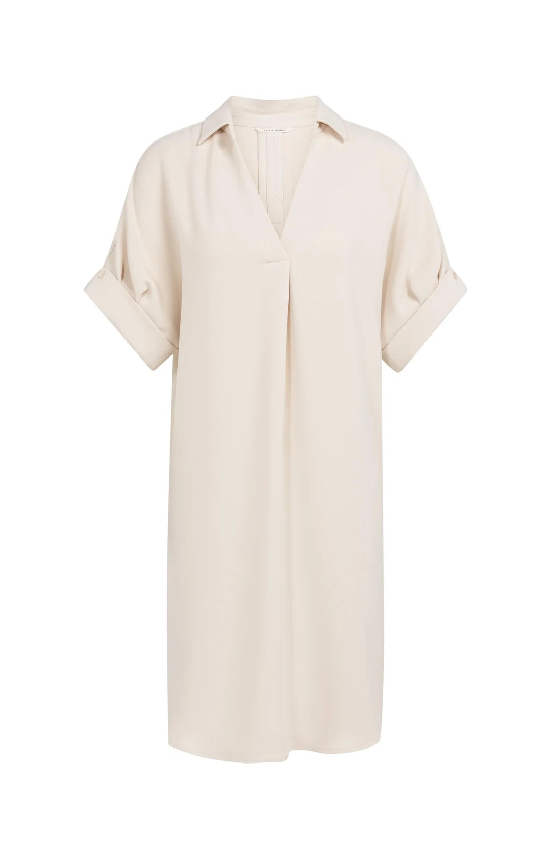 Robe longue fluide à encolure en V - Manches courtes