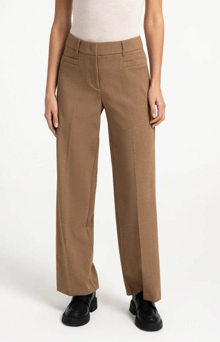 Pantalon droit taille mi-haute à détails de coutures - Ultra-confortable